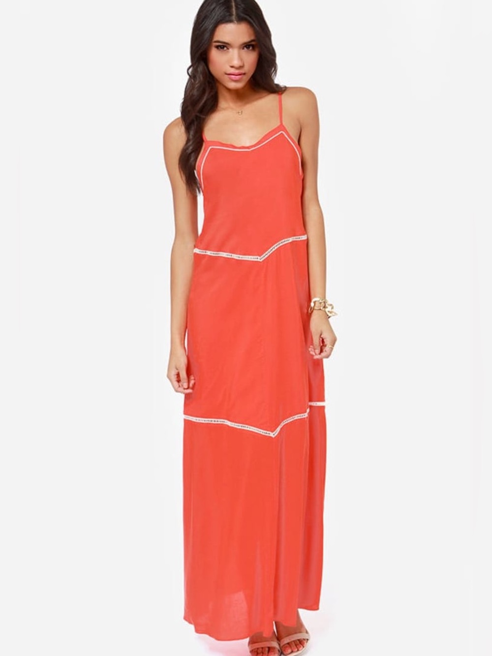 O'Neill Birdie Coral Maxi Dress